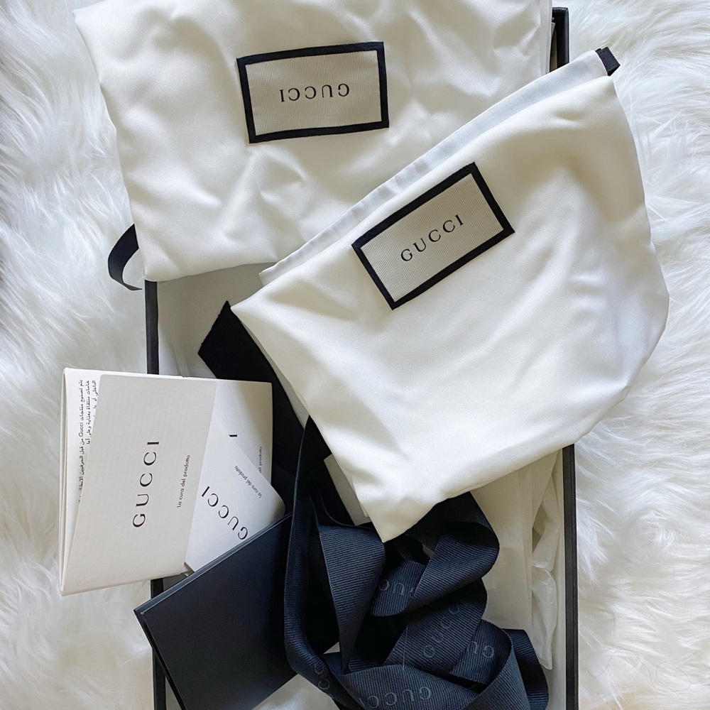 Authentic Gucci Shoe Box and Dust Bag